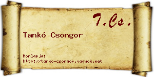 Tankó Csongor névjegykártya