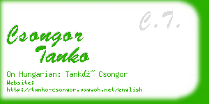 csongor tanko business card